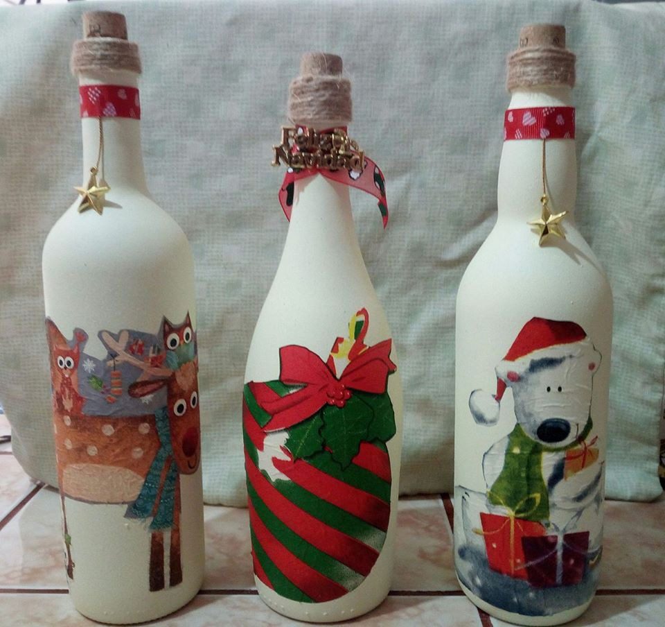 Aprende hacer adornos para navidad con botellas