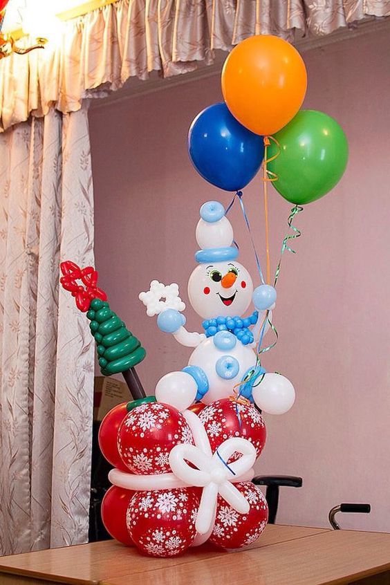 Aprende hacer decoraciones navideñas con globos en figuras!