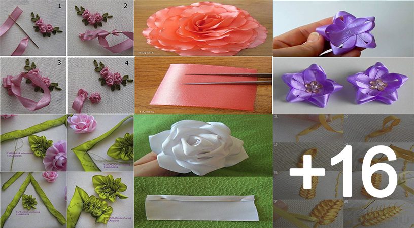 Aprende a Como hacer flores de cintas paso a paso muy fácil