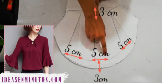 Aprende a como confeccionar hermosa blusa manga larga